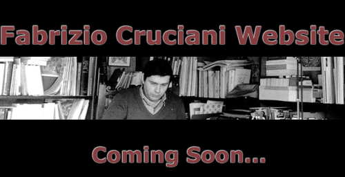 Fabrizio Cruciani Website - Coming Soon...